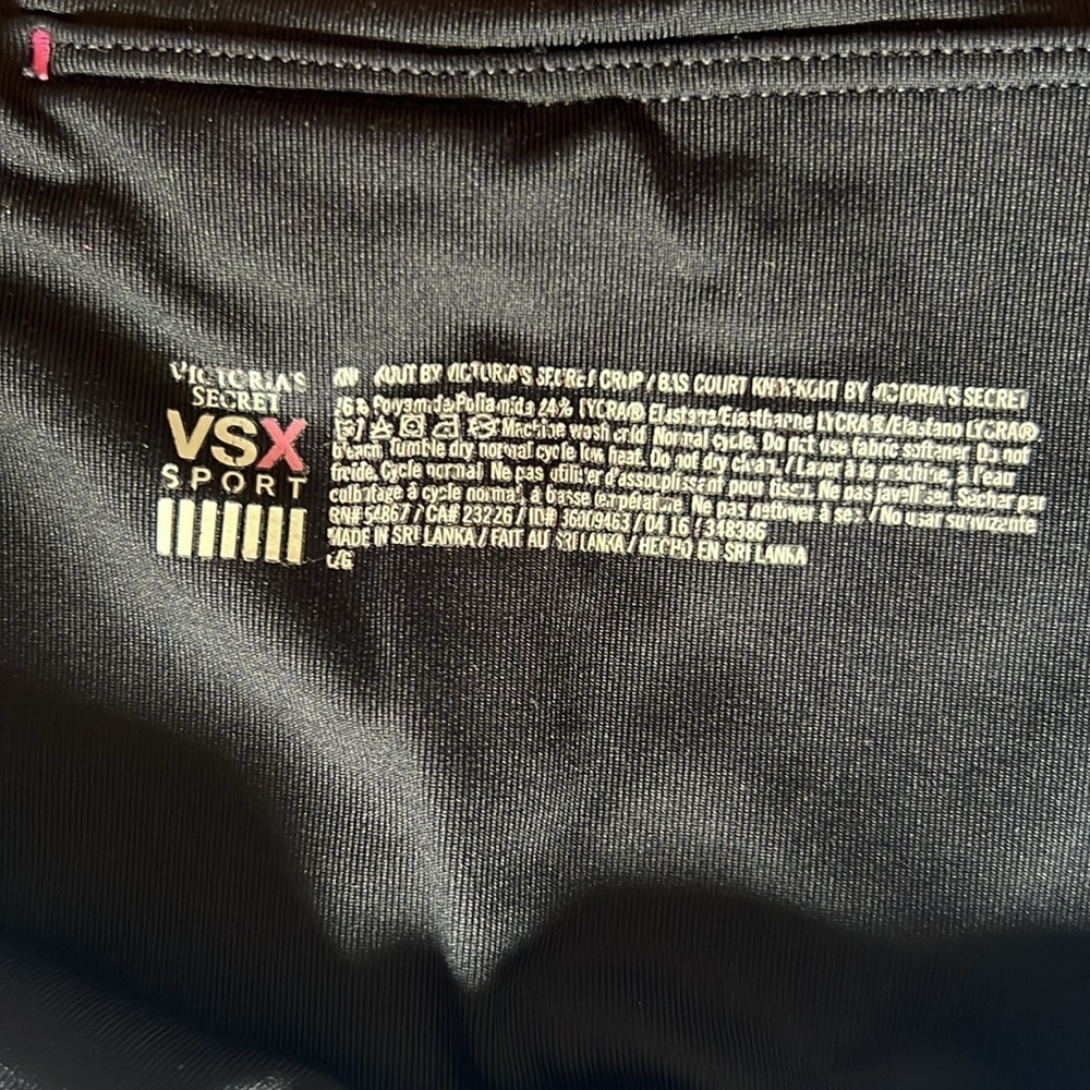 Blue white black VSX workout Capri size Large moderate compression mid rise - Picture 6 of 8